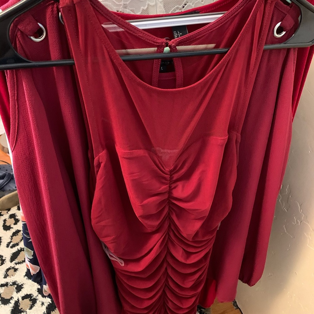 Ruched tank top dress - size large